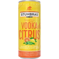 Stumbras - Vodka and Citrus 330ml 5% Can